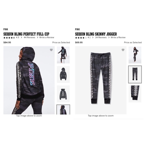 SOLD ON MERC: VS PINK Camo Bling Sequin Set - Picture 2 of 7